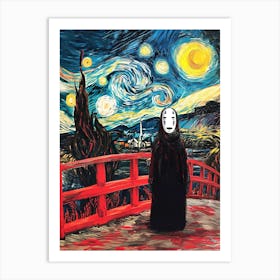 Kaonashi Van Gogh Art Print