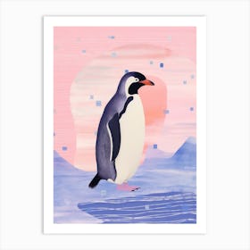 Playful Illustration Of Penguin For Kids Room 6 Art Print