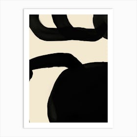 Black And White Abstract Painting 6 Art Print