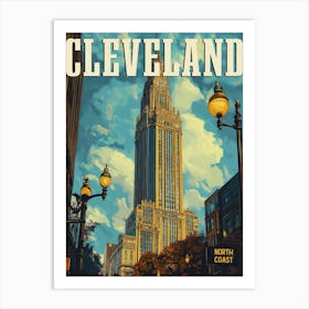 Cleveland Vintage Travel Poster Art Print