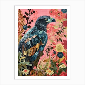 Floral Animal Painting Eagle 3 Art Print