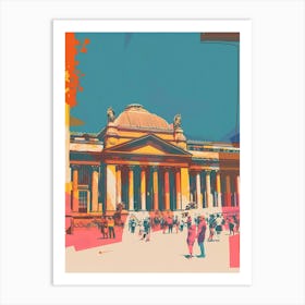 The Met New York Colourful Silkscreen Illustration 4 Art Print