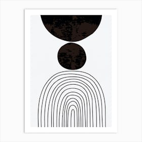 Black And White Abstract Painting Art Print