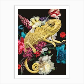 Colorful Chameleon Art Print