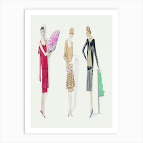 Three Dresses (1926) Bernard, Anna And Martial Et Armand Art Print