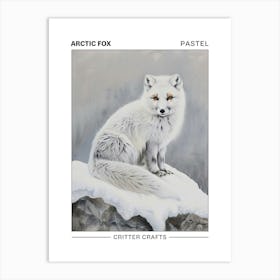 Arctic Fox Pastel Watercolour 2 Poster Affiche