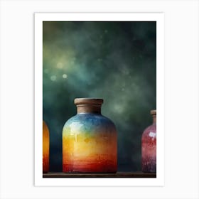 Colorful Jars Art Print