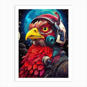 Space Rooster Art Print