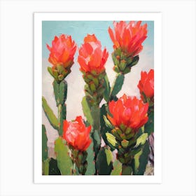 Cactus Painting Cylindropuntia Kleiniae 3 Art Print