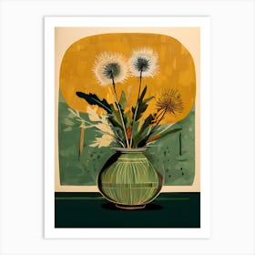 Dandelions In A Vase Art Print