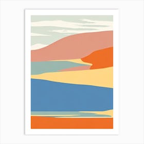 West Sands Beach St Andrews Scotland Midcentury Art Print