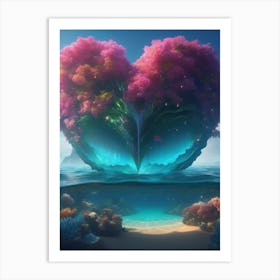 Flower Water Oasis Art Print