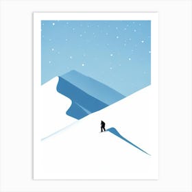 Portillo, Chile Minimal Skiing Poster Art Print