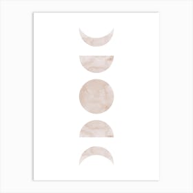 Moon phases Art Print