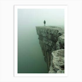 Man Standing On A Cliff 5 Art Print