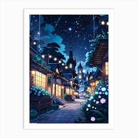 Night In The Town Art Print