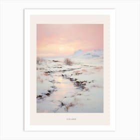 Dreamy Winter Painting Poster Iceland 1 Art Print