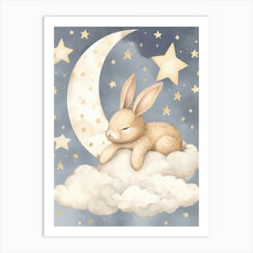 Sleeping Baby Bunny Art Print