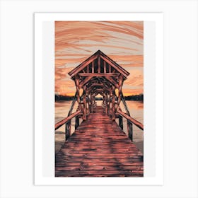 The Lakeside Pier Art Print