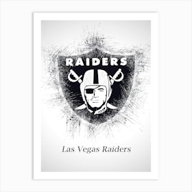 Las Vegas Raiders Sketch Drawing Art Print