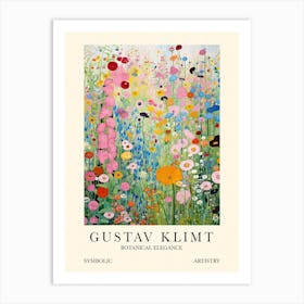 Gustav Klimt Flower Garden Spring Art Print