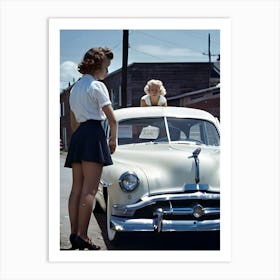 50's Style Community Car Wash Reimagined - Hall-O-Gram Creations 7 Art Print