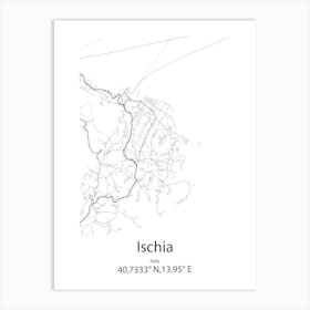 Ischia,Italy Minimalist Map Art Print