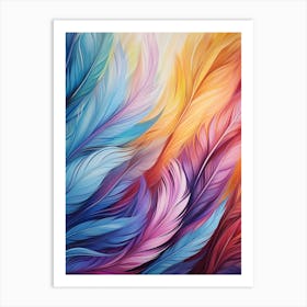 Pastel Feathers 3 Art Print
