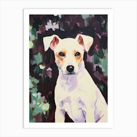 A Basenji Dog Painting, Impressionist 3 Art Print