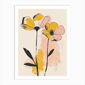 Ottawa Flower Market Boho Minimalist Style Art Print