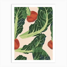 Leafy Green Vegetable Pattern  Art Print