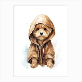Poodle Dog As A Jedi 4 Art Print