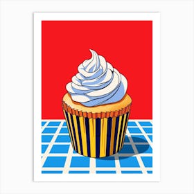 Cupcake With Frosting Pop Art Inspired 3 Art Print