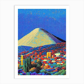 Albuquerque, City Us  Pointillism Art Print