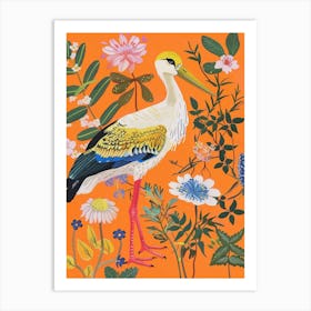 Spring Birds Stork 4 Art Print