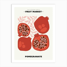 The Fruit Market Pomegranate Illustration Maximalist Art Print