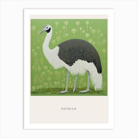 Ohara Koson Inspired Bird Painting Ostrich 2 Poster Art Print