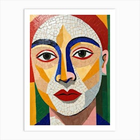 Mosaic Portrait Of A Woman Art Print