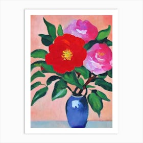 Camellia  Matisse Style Flower Art Print