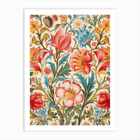 Floral Wallpaper 303 Art Print