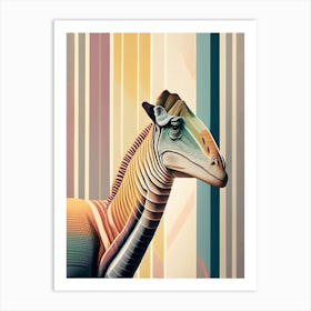 Edmontosaurus Pastel Dinosaur Art Print