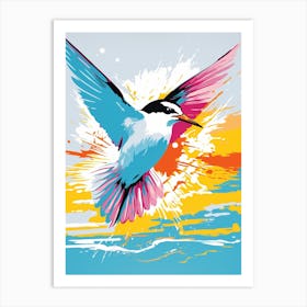 Andy Warhol Style Bird Common Tern 2 Art Print