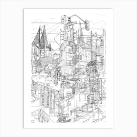 San Francisco! (Black and white) Art Print