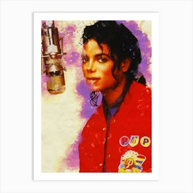 Smudge Of Portrait Recording Studio Michael Jackson Art Print