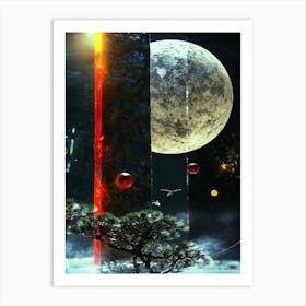 Sci-Fi Wallpaper Moon Art Print