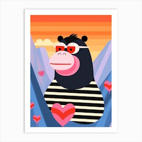 Little Mountain Gorilla 2 Wearing Sunglasses Art Print