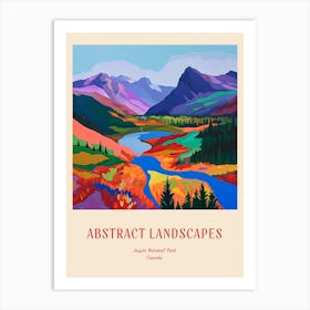 Colourful Abstract Jasper National Park Canada 5 Poster Art Print