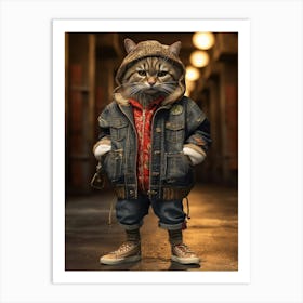 Hip Hop Cat 1 Art Print