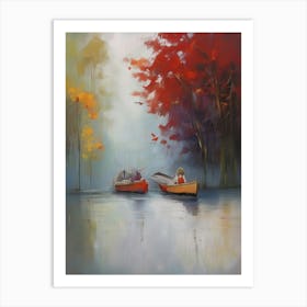 Two Canoes Art Print