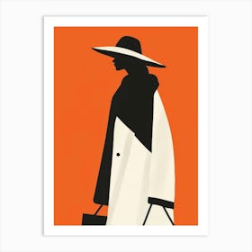 Woman In Hat 2 Art Print